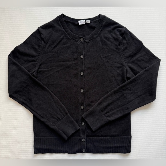 GAP Sweaters - GAP Crewneck Cardigan Long Sleeve True Black Size S